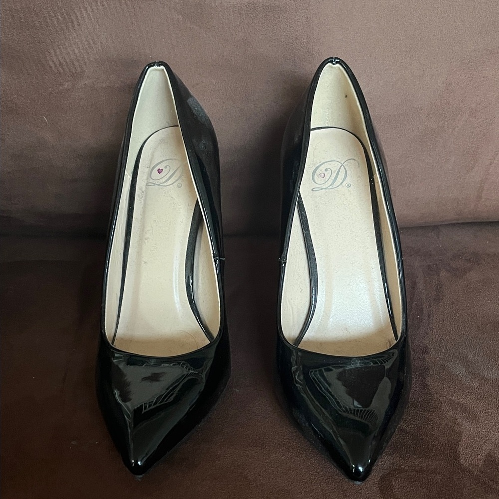 Elegant Black Patent Leather Heels